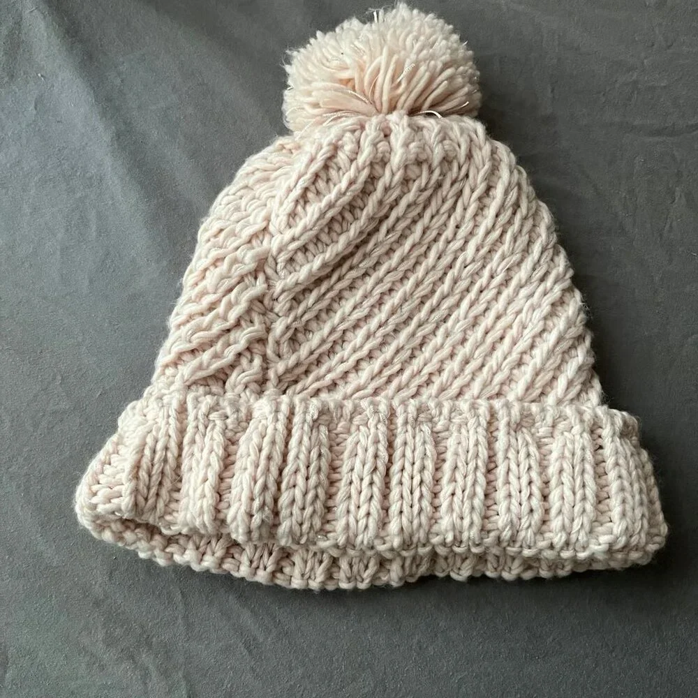 Pink Knit Adidas Beanie